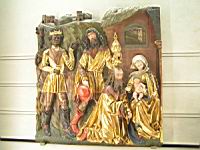 Sculpture, L'Adoration des Mages (Rhin superieur,v1500) (Bois de tilleul)